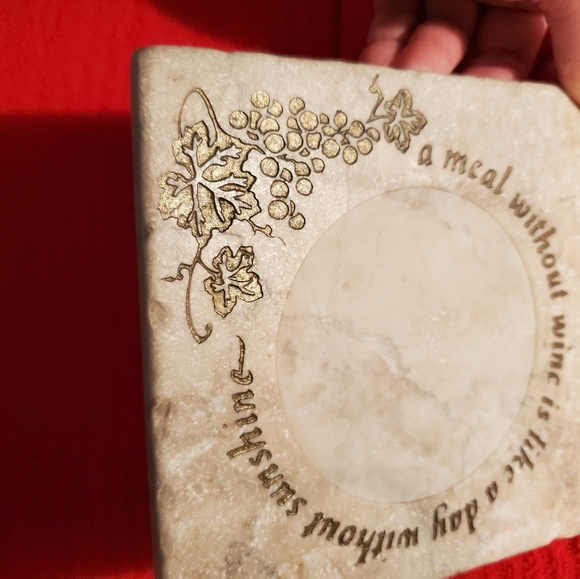 Stoneware Wine Bottle Coaster - NWOT - Picture 3 of 6